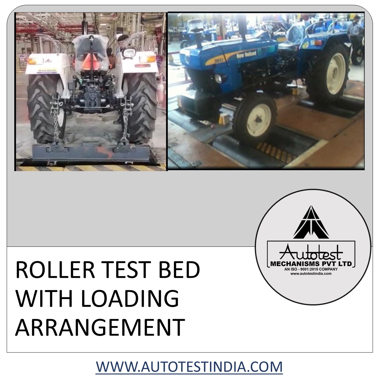 ROLLER TEST BED WITH LOADING ARRANGEMENT